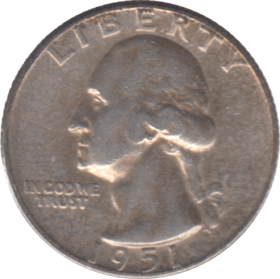 1951 USA SILVER 1/4 DOLLAR - SILVER WORLD COINS - Cambridgeshire Coins