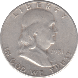 1951 USA SILVER HALF DOLLAR - WORLD COINS - Cambridgeshire Coins