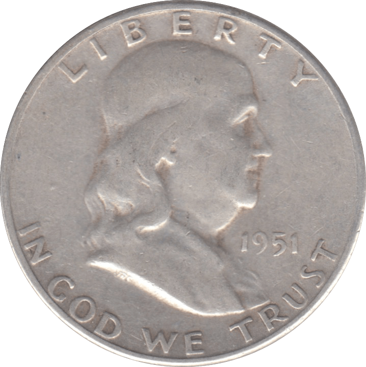 1951 USA SILVER HALF DOLLAR - WORLD COINS - Cambridgeshire Coins