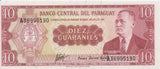 1952 10 GUARANIES BANKNOTE PARAGUAY REF 1063 - World Banknotes - Cambridgeshire Coins