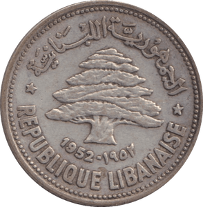 1952 50 PIASTRES LEBANON - WORLD COINS - Cambridgeshire Coins