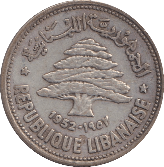 1952 50 PIASTRES LEBANON - WORLD COINS - Cambridgeshire Coins