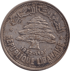 1952 50 PIASTRES LEBANON - WORLD COINS - Cambridgeshire Coins