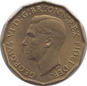 1952 BRASS THREEPENCE ( BU ) 4 - Threepence - Cambridgeshire Coins