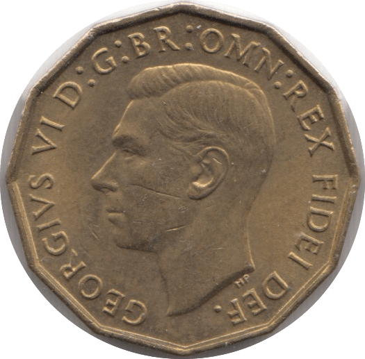 1952 BRASS THREEPENCE ( BU ) 4 - Threepence - Cambridgeshire Coins