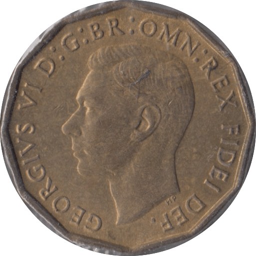 1952 BRASS THREEPENCE ( BU ) - Threepence - Cambridgeshire Coins