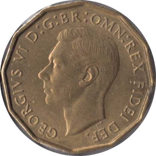 1952 BRASS THREEPENCE ( UNC ) - Threepence - Cambridgeshire Coins
