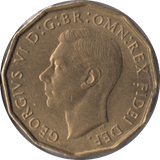 1952 BRASS THREEPENCE ( UNC ) - Threepence - Cambridgeshire Coins