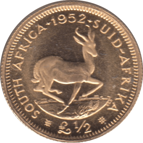 1952 GOLD 1/2 POUND SOUTH AFRICA - Gold World Coins - Cambridgeshire Coins