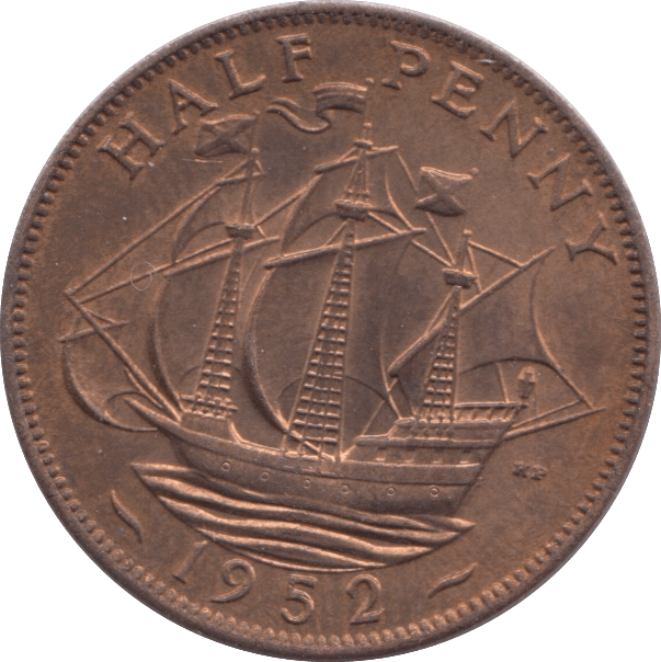 1952 HALFPENNY ( UNC ) - Halfpenny - Cambridgeshire Coins