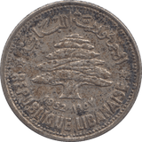 1952 LEBANON SILVER 50 PIASTRES - WORLD SILVER COINS - Cambridgeshire Coins