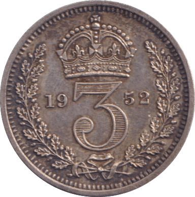 1952 MAUNDY THREEPENCE ( AUNC ) - MAUNDY THREEPENCE - Cambridgeshire Coins