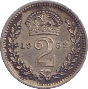 1952 MAUNDY TWOPENCE ( AUNC ) - MAUNDY TWOPENCE - Cambridgeshire Coins