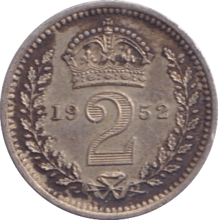 1952 MAUNDY TWOPENCE ( AUNC ) - MAUNDY TWOPENCE - Cambridgeshire Coins