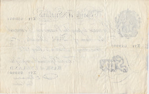 1952 MAY 5TH BANK OF ENGLAND WHITE BANKNOTE P. S BEALE W£5-3 - £5 BANKNOTES WHITE - Cambridgeshire Coins