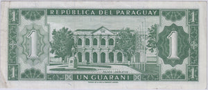 1952 PARAGUAY ONE GUARANI BANKNOTE REF 1458 - World Banknotes - Cambridgeshire Coins