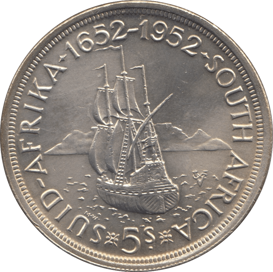 1952 SILVER 5 SHILLINGS SOUTH AFRICA - WORLD COINS - Cambridgeshire Coins