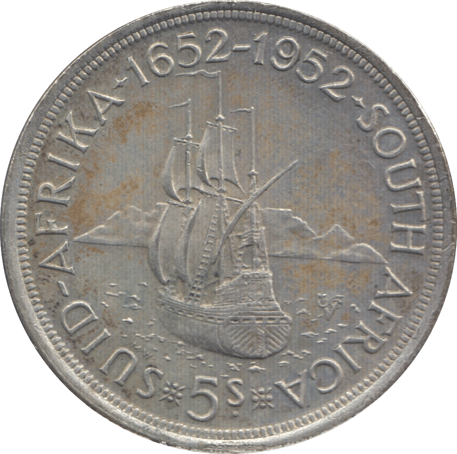 1952 SILVER 5 SHILLINGS SOUTH AFRICA - WORLD SILVER COINS - Cambridgeshire Coins