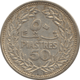 1952 SILVER 50 PIASTRES LEBANON - WORLD SILVER COINS - Cambridgeshire Coins