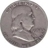 1952 SILVER HALF DOLLAR USA A - WORLD SILVER COINS - Cambridgeshire Coins