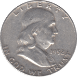 1952 SILVER HALF DOLLAR USA B - WORLD SILVER COINS - Cambridgeshire Coins