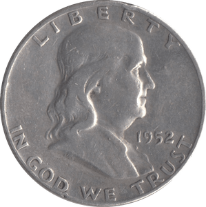 1952 SILVER HALF DOLLAR USA ( DENVER MINT ) - SILVER WORLD COINS - Cambridgeshire Coins