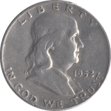 1952 SILVER HALF DOLLAR USA ( DENVER MINT ) - SILVER WORLD COINS - Cambridgeshire Coins