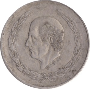1952 SILVER MEXICAN CINCO PESO - SILVER WORLD COINS - Cambridgeshire Coins