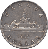1952 SILVER ONE DOLLAR CANADA - WORLD SILVER COINS - Cambridgeshire Coins