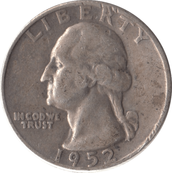 1952 SILVER QUARTER DOLLAR USA DENVER MINT - SILVER WORLD COINS - Cambridgeshire Coins