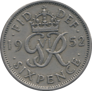 1952 SIXPENCE ( EF ) 8 - SIXPENCE - Cambridgeshire Coins