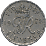 1952 SIXPENCE ( EF ) 8 - SIXPENCE - Cambridgeshire Coins