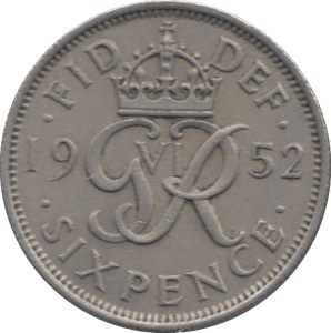 1952 SIXPENCE ( EF ) 9 - SIXPENCE - Cambridgeshire Coins