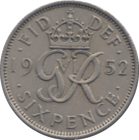 1952 SIXPENCE ( EF ) 9 - SIXPENCE - Cambridgeshire Coins