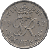 1952 SIXPENCE ( EF ) 9 - SIXPENCE - Cambridgeshire Coins