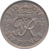 1952 SIXPENCE ( EF ) - Sixpence - Cambridgeshire Coins