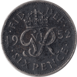1952 SIXPENCE ( FINE ) - Sixpence - Cambridgeshire Coins