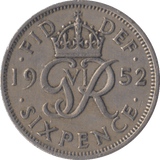 1952 SIXPENCE ( GF ) - Sixpence - Cambridgeshire Coins