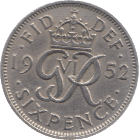 1952 SIXPENCE ( GVF ) 20 - Sixpence - Cambridgeshire Coins