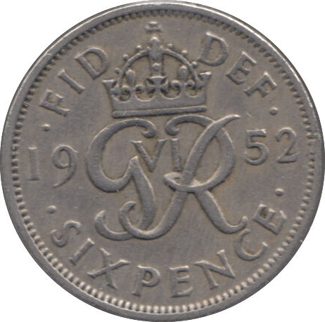 1952 SIXPENCE ( GVF ) 3 - Sixpence - Cambridgeshire Coins