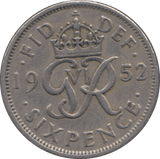 1952 SIXPENCE ( GVF ) 3 - Sixpence - Cambridgeshire Coins