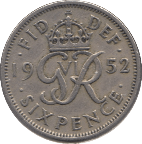 1952 SIXPENCE ( GVF ) 7 - Sixpence - Cambridgeshire Coins