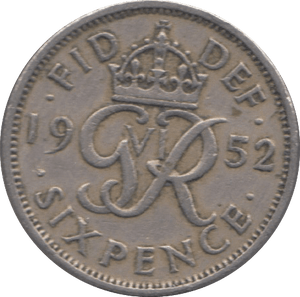 1952 SIXPENCE ( GVF ) 8 - SIXPENCE - Cambridgeshire Coins