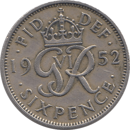 1952 SIXPENCE ( GVF ) D - Sixpence - Cambridgeshire Coins