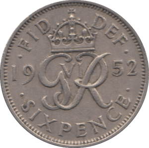 1952 SIXPENCE ( GVF ) - Sixpence - Cambridgeshire Coins