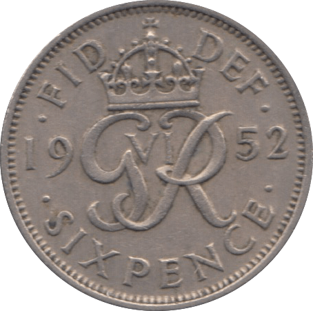 1952 SIXPENCE ( GVF ) - Sixpence - Cambridgeshire Coins