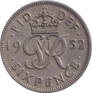 1952 SIXPENCE ( GVF ) - Sixpence - Cambridgeshire Coins