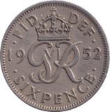 1952 SIXPENCE ( GVF ) - Sixpence - Cambridgeshire Coins
