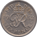 1952 SIXPENCE ( UNC ) - Sixpence - Cambridgeshire Coins