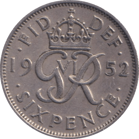 1952 SIXPENCE ( VF ) - Sixpence - Cambridgeshire Coins